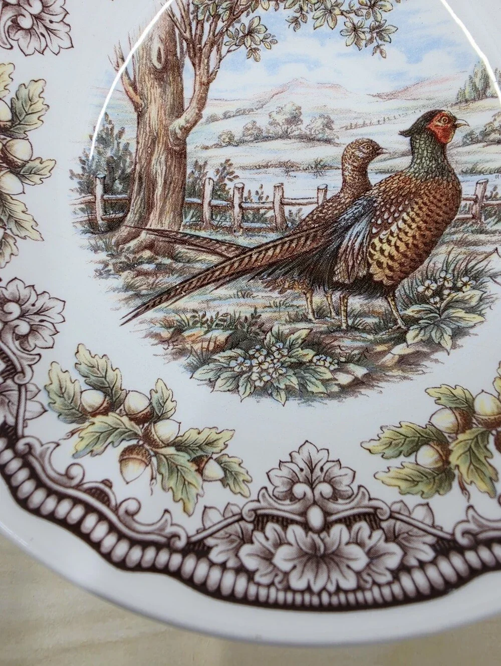 Victorian English Pottery Homeland Pattern Cereal Soup Bowl Edward Challinar